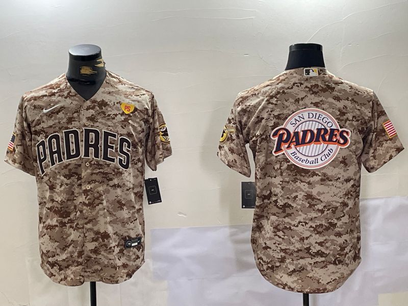 Men San Diego Padres Blank Camo Fashion 2024 Nike MLB Jersey style 11